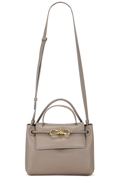 Bottega Veneta Small Ciao Ciao Bag in Limestone & Muse Brass