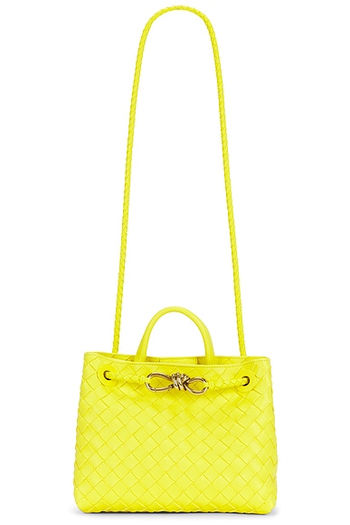 Bottega Veneta Small Andiamo Bag in Sulfur & Muse Brass