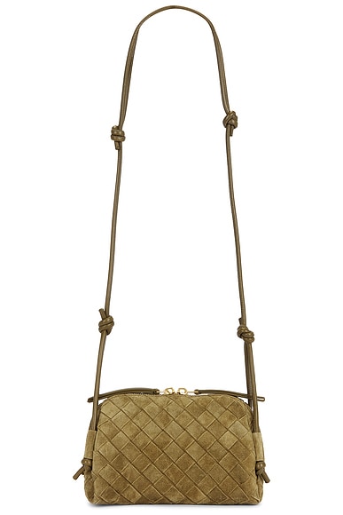 Bottega Veneta Concert Pouch in Mud & Gold