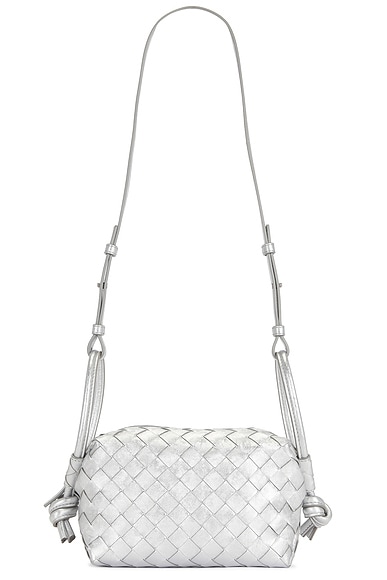 Bottega Veneta Loop Top Handle Bag in Silver