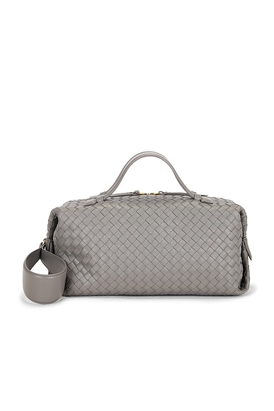 Bottega Veneta Gioco Shoulder Bag in Basalt & Brass Vibrato