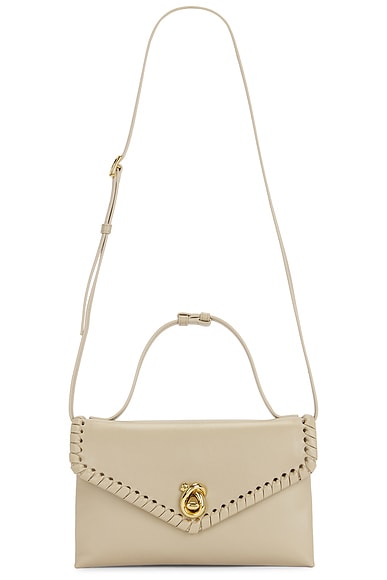 Bottega Veneta Knot Lock Bag in Ecru & Muse Brass
