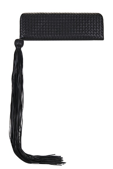 Bottega Veneta Serata Clutch in Black & Brass Vibrato