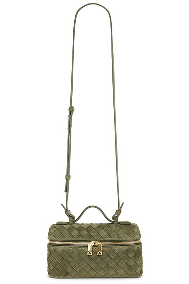 Bottega Veneta Bang Bang Bag in Green Tweed & Gold