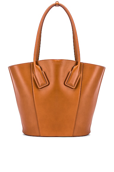 Bottega Veneta Medium Basket Tote in Wood u0026 Gold | FWRD