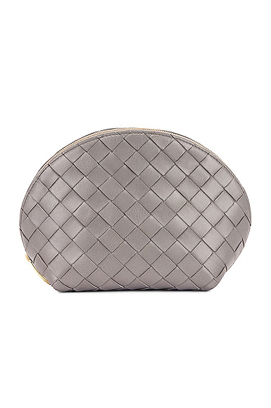 Leather Woven Cosmetic Case