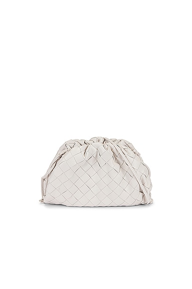 Bottega Veneta Mini The Pouch Belt Bag in Chalk & Gold | FWRD