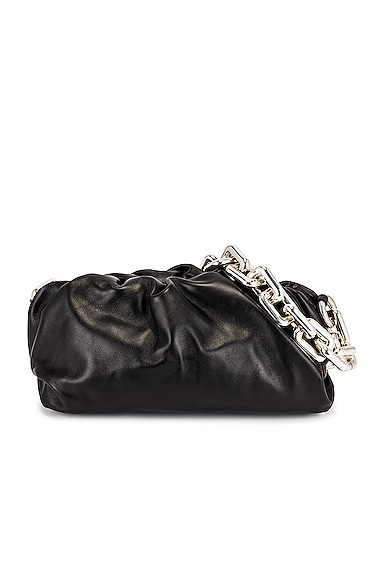 Bottega Veneta The Chain Pouch Bag in Black & Silver