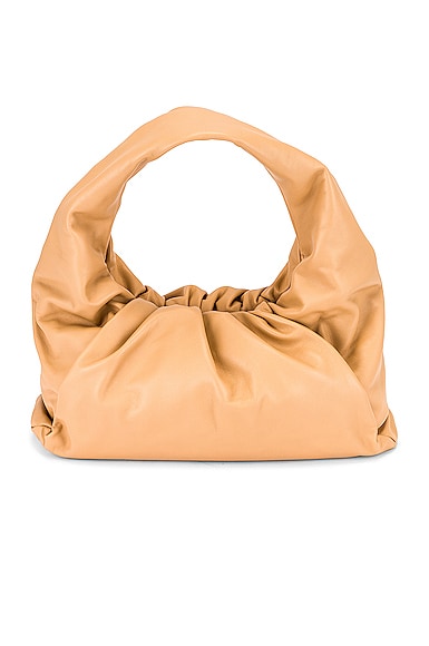 Bottega Veneta Small Shoulder Bag in Almond & Gold