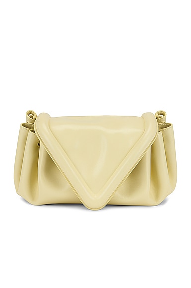 Bottega Veneta Medium Beak Triangle Flap Leather Shoulder Bag In Yellow ...