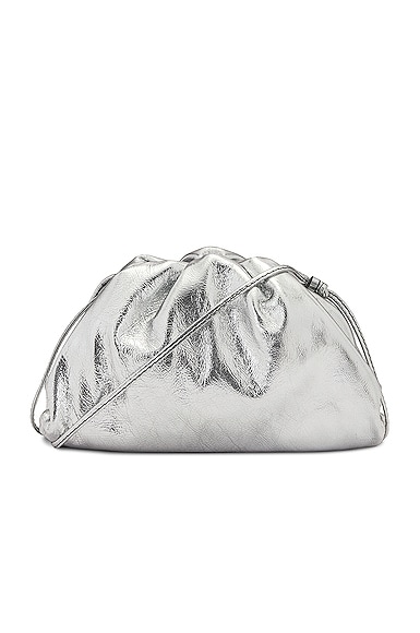 Bottega Veneta Mini Pouch Bag in Silver