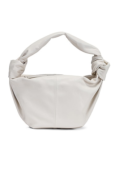 Bottega Veneta Teen Double Knot Shoulder Bag in Ivory