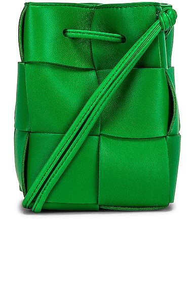 Bottega Veneta Mini Crossbody Bucket Bag in Green