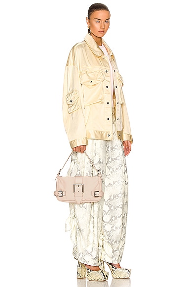 Bottega Veneta Mini Shoulder Bag In Melon Washed & Silver