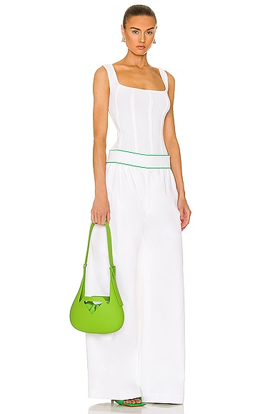 Bottega Veneta Small Moulded Shoulder Bag In Acid Green