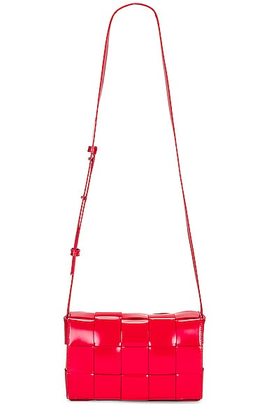Bottega Veneta Cassette Crossbody Bag in Red