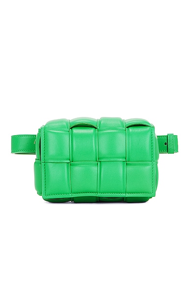 Bottega Veneta Padded Cassette Belt Bag in Green