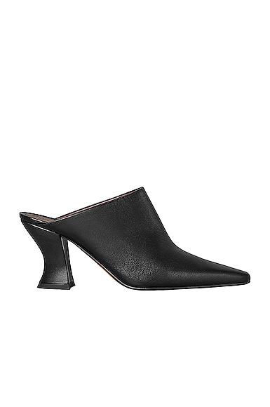 Leather Pointed Toe Mules