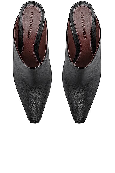 BOTTEGA VENETA LEATHER POINTED TOE MULES,BOTT-WZ18