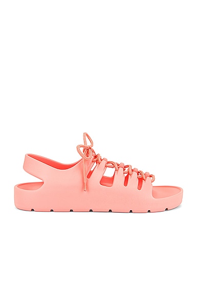 Bottega Veneta Jelly Lace Up Sandals in Pink
