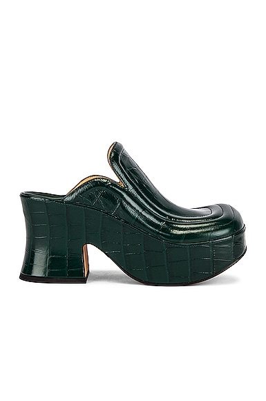 Wedge Clogs in Green