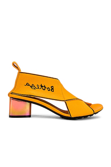 Bottega Veneta Flex Elastic Sandals in Tangerine
