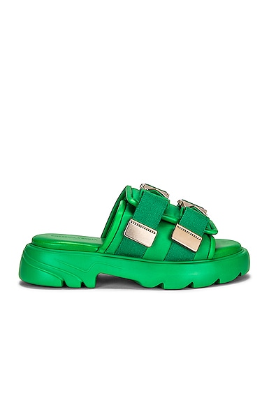 Flash Leather Dual-buckle Flat Sandals In Default Title