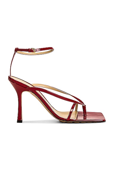 Bottega Veneta Stretch Ankle Strap Sandals in Red