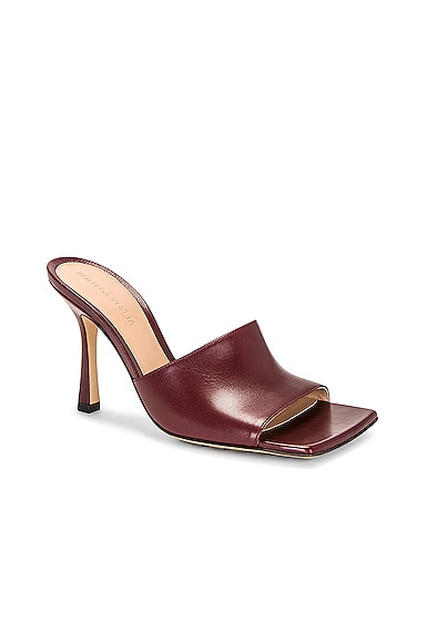 Shop Bottega Veneta Stretch Mule Sandal In Merlot