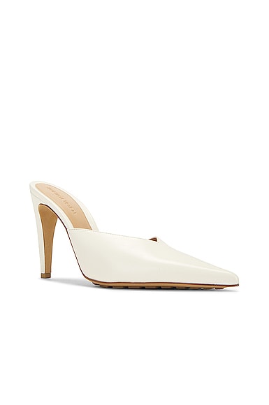 Bottega Veneta Punta Leather Mules In White