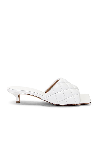 Bottega Veneta Padded Mule Sandal in White
