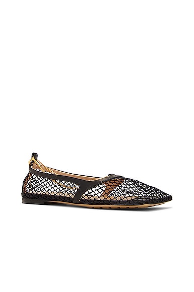 Bottega Veneta Stretch Flat In Black