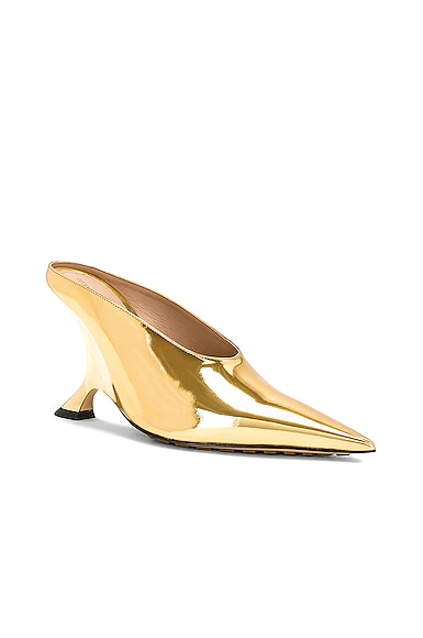 Bottega Veneta Rocket Mule Pump In Gold