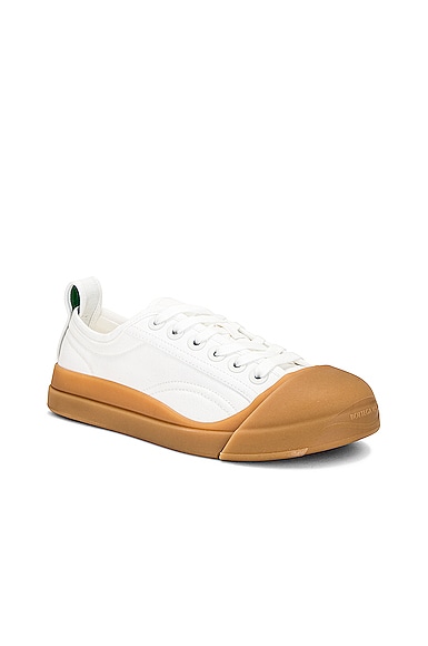 Shop Bottega Veneta Vulcan Low Top Sneaker In Optic White & Honey