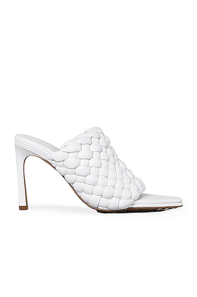 Bottega Veneta Padded Leather Sandals in Optic White