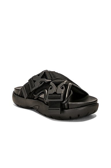 Shop Bottega Veneta Slide Sandal In Black