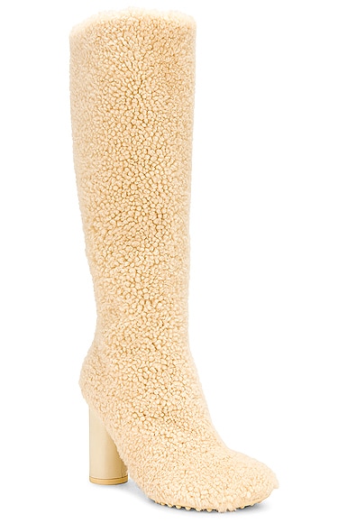 Shop Bottega Veneta Atomic Curly Boot In Beige