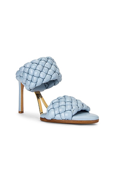 BOTTEGA VENETA LIDO LEATHER WOVEN SANDALS
