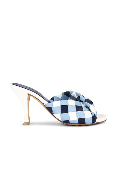 Bottega Veneta Blink Mule Sandal in Abyss, New Ice, & White