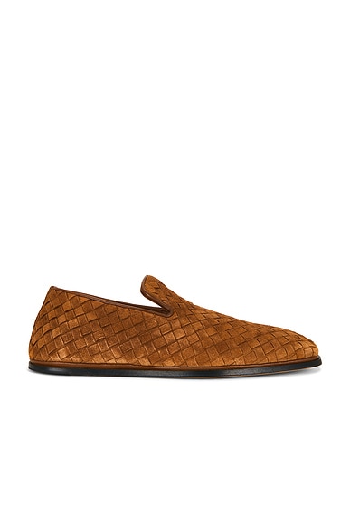 Bottega Veneta Palazzo Closed Back Slipper in Tannin