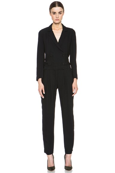 Boy. by Band of Outsiders Cadi Viscose Jumpsuit in Black | FWRD