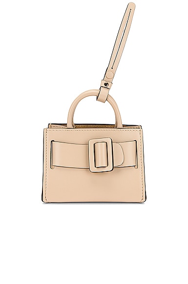 Bobby Charm with Strap Bag in Cream