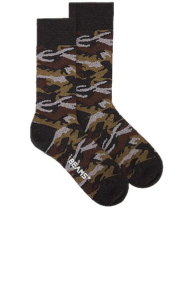 Melange Camo Socks in Charcoal