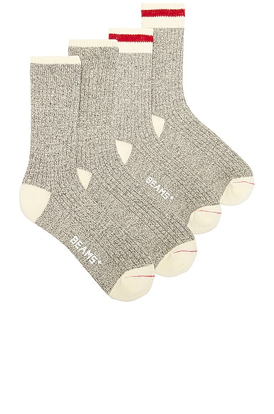Beams Plus Rag Socks in Gray