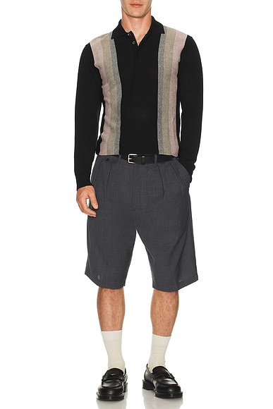 2 Pleats Shorts Wool Tropical