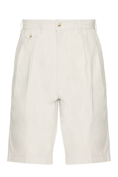 2 Pleats Shorts Twill Bio Washed