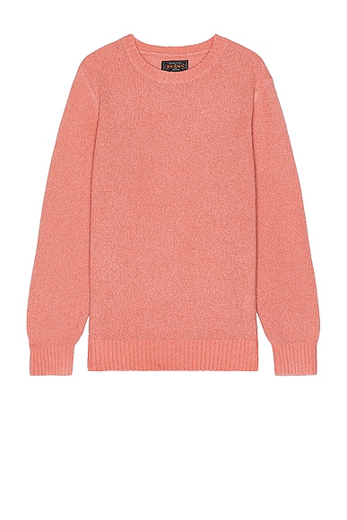 Beams Plus Crew Cashmere Sweater in Pink