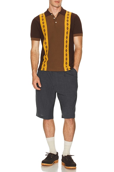 Knit Polo Stripe Argyle