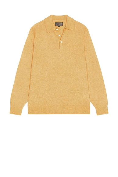 Knit Polo 9G Wool Silk Shaggy Yarn