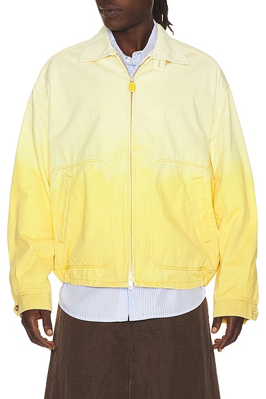 Beams Plus Short Blouson Gradation Print in Yellow